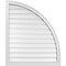 Ekena Millwork Quarter Round Top Right Surface Mount PVC Gable Vent w/ 2"W x 1-1/2"P Brickmould Frame, 32"W x 38"H GVPQR32X3802SF - alternate 1